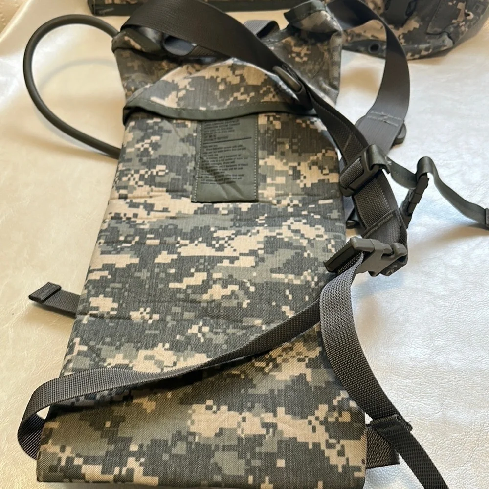 Gray and Black Tactical Backpack with MOLLE System